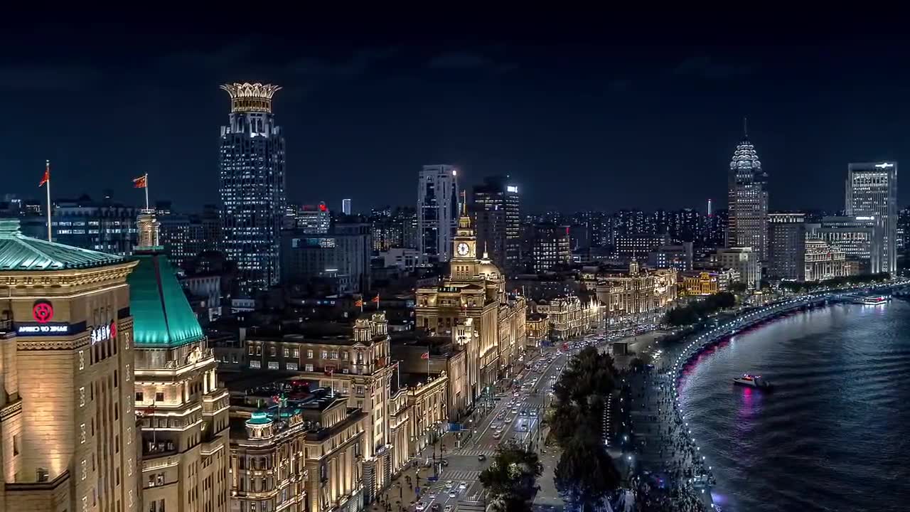 沪上烟波画中游，上海风情画卷